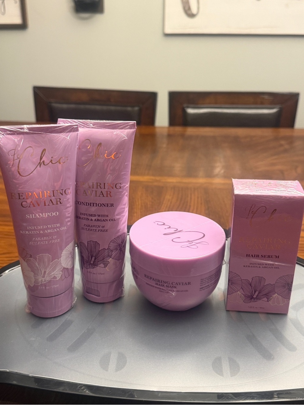 Repairing Caviar Shampoo & Care Set in Pink by Le Chic